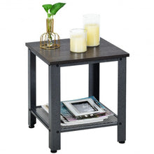 Load image into Gallery viewer, Industrial End Table 2-Tier Side Table-Silver
