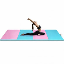 Load image into Gallery viewer, 4' x 10' x 2" Folding Gymnastics Tumbling Gym Mat-Blue