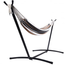Load image into Gallery viewer, Double Hammock with Steel Stand and Carry Bag