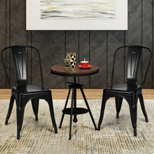 Load image into Gallery viewer, Set of 4 Dining Side Stackable Cafe Metal Chairs-Black