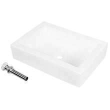 Load image into Gallery viewer, 22.5" x 16" Rectangle Bathroom Vessel Sink with Pop-up Drain