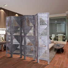 Load image into Gallery viewer, 6 Panel Wood Folding Freestanding Hollow-out Designed Room Divider