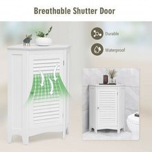 Load image into Gallery viewer, Corner Storage Cabinet Free Standing Bathroom Cabinet with Shutter Door