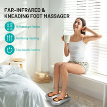 Load image into Gallery viewer, Shiatsu Heated Electric Kneading Foot and Back Massager-Silver
