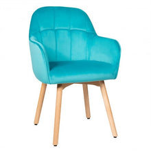 Load image into Gallery viewer, Set of 2 Mid-Back Accent Leisure Armchairs-Blue