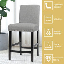 Load image into Gallery viewer, 25'' Kitchen Chairs w/ Rubber Wood Legs-Gray