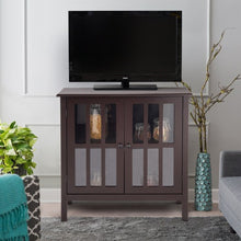 Load image into Gallery viewer, Glass Door Sideboard Console Storage Buffet Cabinet-Brown