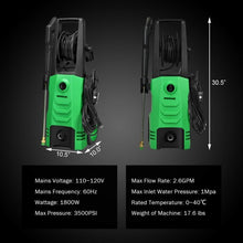 Load image into Gallery viewer, 3500PSI Electric Pressure Washer with Wheels-Green
