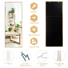 Load image into Gallery viewer, 59''Full Length Mirror Large Rectangle Bedroom Mirror-Golden