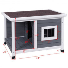 Load image into Gallery viewer, Wooden Pet Dog House with Shelter