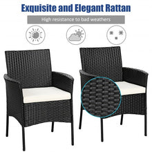 Load image into Gallery viewer, 2 pieces Patio Wicker Chairs with Cozy Seat Cushions