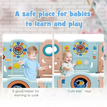 Load image into Gallery viewer, 16-Panel Foldable Baby Safety Play Yard Playpen with Lockable Gate