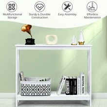 Load image into Gallery viewer, 2-Tier Console X-Design Sofa Side Accent Table-White