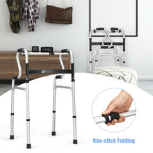Load image into Gallery viewer, One-Button Folding Aluminum Walking Frame Walker