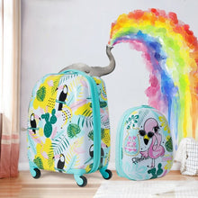 Load image into Gallery viewer, 2 pcs Kids Luggage Set 12" Backpack & 16" Rolling Suitcase Travel