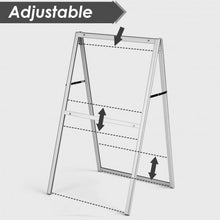 Load image into Gallery viewer, Double-Sided Metal A-Frame Sidewalk Sign Holder Stand Display 24"x36"