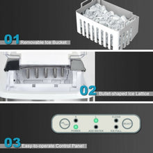 Load image into Gallery viewer, 26 lbs/24 H Self-Clean Stainless Steel Ice Maker