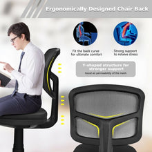Load image into Gallery viewer, Armless Computer Chair w/Height Adjustment & Breathable Mesh- Home Office-Black