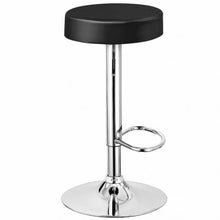 Load image into Gallery viewer, Adjustable Swivel Set of 2 Round Bar Stool Pub Chair-Black