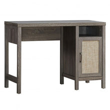 Load image into Gallery viewer, Rustic Computer Desk Writing Table Study Workstation with Storage Cabinet-Oak