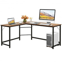 Load image into Gallery viewer, L Shaped Corner Computer Desk Laptop Gaming Table Workstation-Coffee