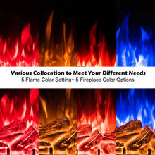 Load image into Gallery viewer, 36" Electric Fireplace Insert Freestanding Stove Heater