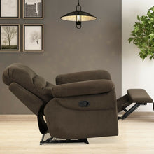 Load image into Gallery viewer, Manual Reclining Single Sofa with Footrest-Brown