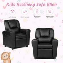Load image into Gallery viewer, Kids Recliner Armchair Sofa-Black