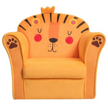 Load image into Gallery viewer, Kids Armrest Lion Upholstered Sofa