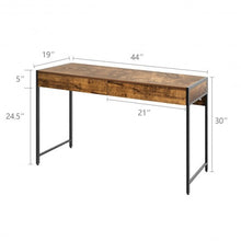 Load image into Gallery viewer, 2-Drawer Computer Desk Study Table Home Office Writing Workstation-Coffee