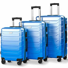 Load image into Gallery viewer, 3 pcs Spinner Expandable Suitcase With TSA Lock-Blue