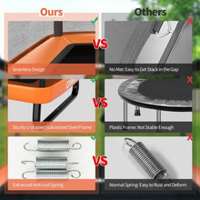 Load image into Gallery viewer, 6 Feet Kids Entertaining Trampoline with Swing Safety Fence-Orange