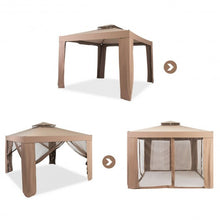 Load image into Gallery viewer, Canopy Gazebo Tent Shelter Garden Lawn Patio with Mosquito Netting-Coffee