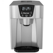 Load image into Gallery viewer, 2-In-1 Ice Maker Water Dispenser 36lbs/24H LCD Display-Silver