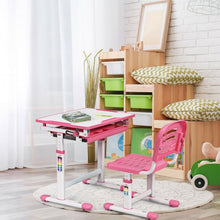 Load image into Gallery viewer, Height Adjustable Children�s Desk Chair Set -Pink