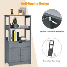 Load image into Gallery viewer, Bathroom Storage Cabinet with Drawer and Shelf Floor Cabinet-Gray