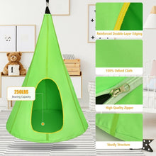Load image into Gallery viewer, 40" Kids Nest Swing Chair Hanging Hammock Seat for Indoor Outdoor-Green