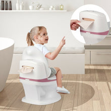 Load image into Gallery viewer, Kids Realistic Flushing Sound Lighting Potty Training Transition Toilet -Pink