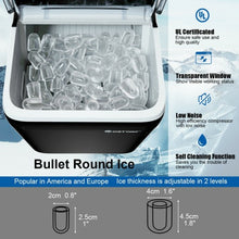 Load image into Gallery viewer, 44 lbs Portable Countertop Ice Maker Machine with Scoop-Black