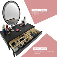 Load image into Gallery viewer, Touch Screen Vanity Makeup Table Stool Set -Black