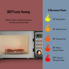 Load image into Gallery viewer, 700W Glass Turntable Retro Countertop Microwave Oven-Golden