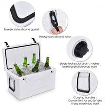 Load image into Gallery viewer, 64 Quart Heavy Duty Outdoor Insulated Fishing Hunting Ice Chest -White