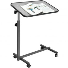 Load image into Gallery viewer, Gray Overbed Rolling Table Food Tray