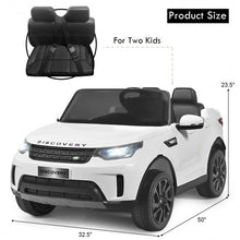 Load image into Gallery viewer, 12V Licensed 2-Seater Land Rover Kid Ride On Car -White