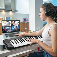 Load image into Gallery viewer, 2 in 1 Attachable Digital Piano Keyboard 88/44 Touch sensitive Key w/ MIDI-Black