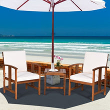 Load image into Gallery viewer, 3PC Solid Wood Outdoor Patio Sofa Furniture Set-White