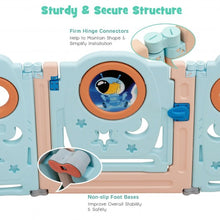 Load image into Gallery viewer, 14-Panel Foldable Baby Safety Play Yard with Lockable Gate