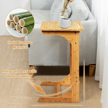 Load image into Gallery viewer, Bamboo Sofa Table End Table Bedside Table with Storage Bag