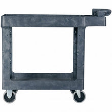 Load image into Gallery viewer, Plastic Utility Service Cart 550 lbs Capacity 2 Shelves Rolling