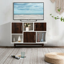 Load image into Gallery viewer, Wood Display Storage Cabinet Console Table TV Stand Multipurpose w/ Door & Shelf